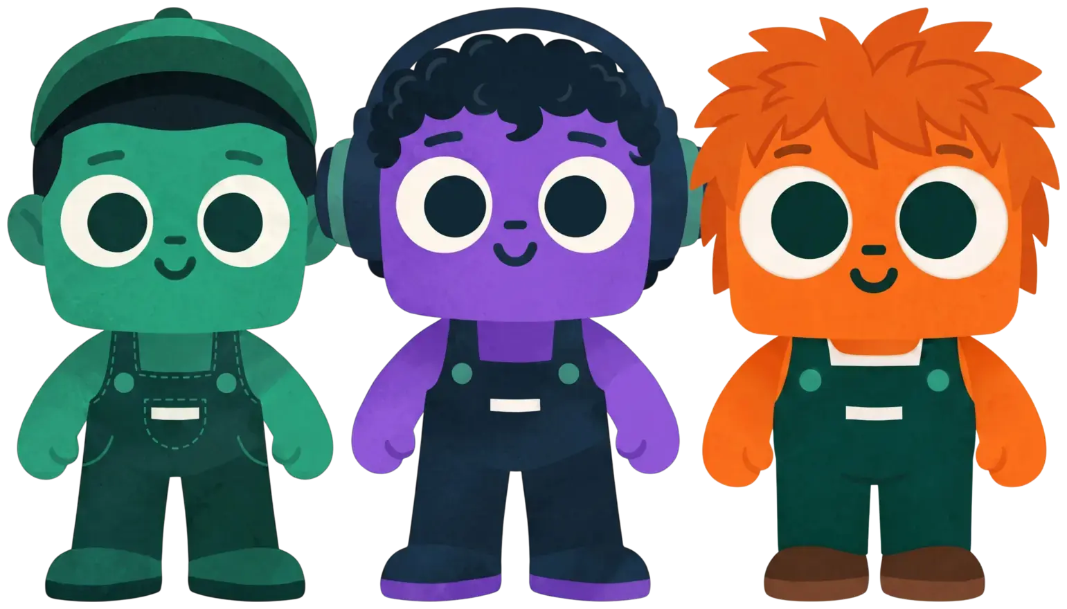 Os três mascotes do NATE juntos
